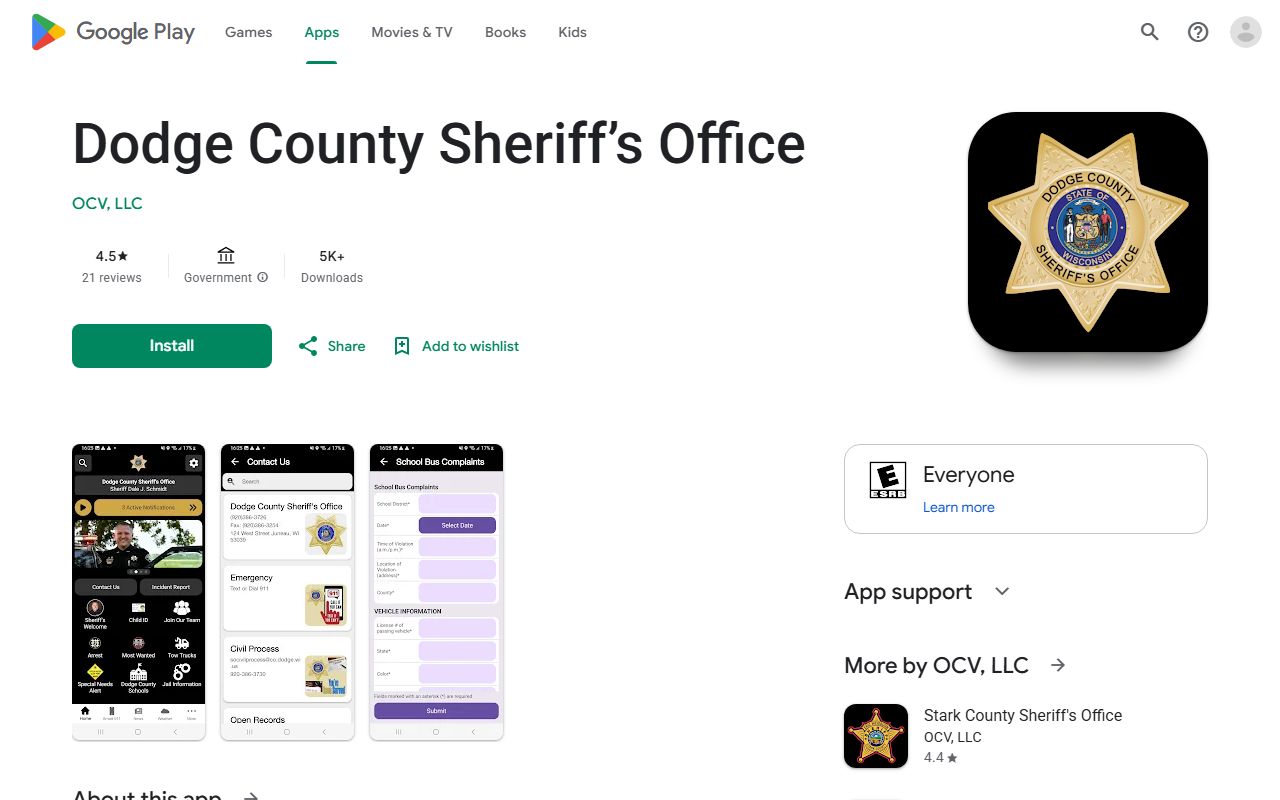 Dodge County jail mugshots official sheriff app listing